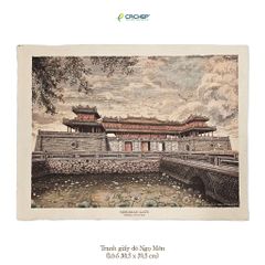 Tranh giấy dó Ngọ Môn – Huế (khổ lớn 30,5 x 39,5 cm)