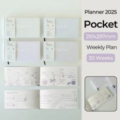 Sổ lịch Planner 2025 size Pocket bỏ túi sổ kế hoạch Crabit Planerin Collection (Mẫu ngẫu nhiên)