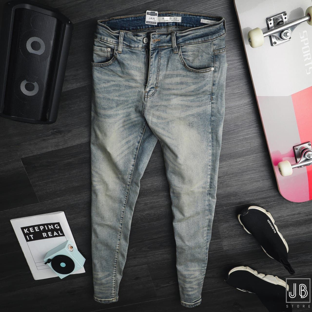 Quần Jean Mango /4M/ QJM3 - Xanh Xám