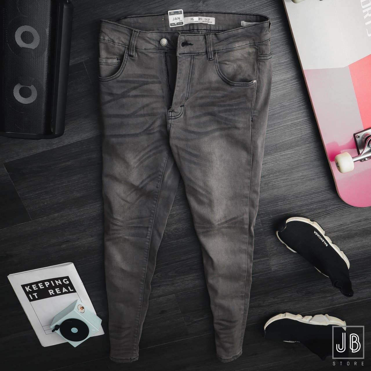 Quần Jean Mango /4M/ QJM3 - Xanh Xám