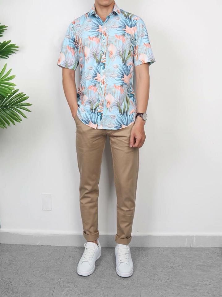 Áo Sơ mi ngắn tay Hoa / SMZ8