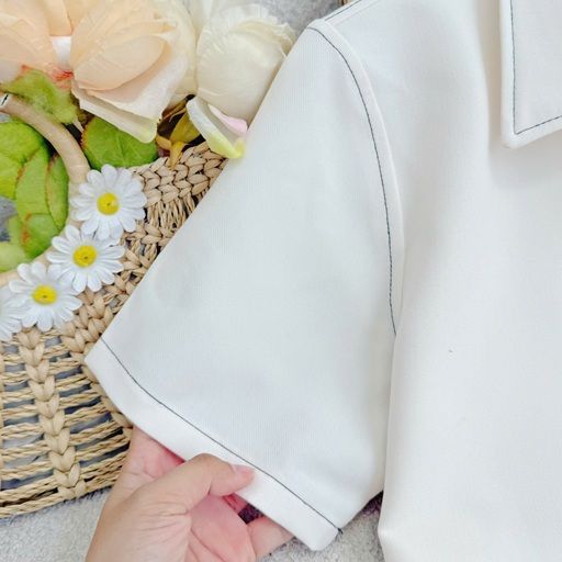 Áo Cotton Hàn Thiết Kế TuTu Store Phù Hợp Đi Làm Dành Cho Nữ - Mã AS595