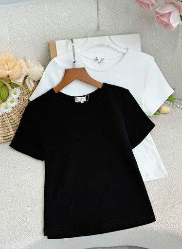 Áo Thun Cotton Thiết Kế TuTu Store Phù Hợp Đi Làm Dành Cho Nữ - Mã AS592