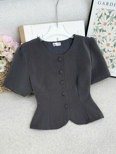 Áo Cotton Hàn Thiết Kế TuTu Store Phù Hợp Đi Làm Dành Cho Nữ - Mã AS603