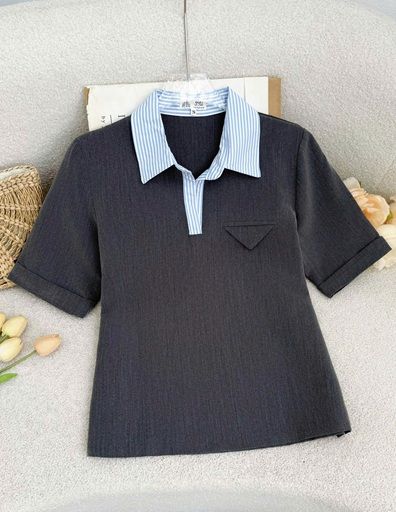 Áo Cotton Hàn Có Cổ Thiết Kế TuTu Store Phù Hợp Đi Làm Dành Cho Nữ - Mã AS605