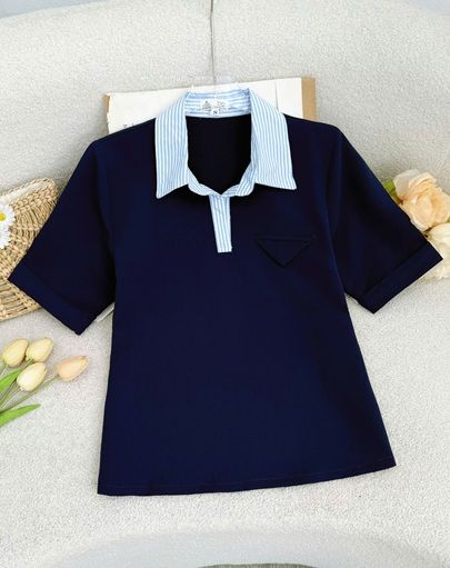 Áo Cotton Hàn Có Cổ Thiết Kế TuTu Store Phù Hợp Đi Làm Dành Cho Nữ - Mã AS605