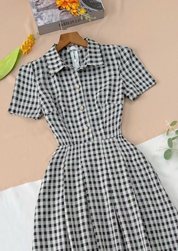 Váy Cotton Gân Thanh Lịch Phù Hợp Đi Chơi Thiết Kế TuTu Store Dành Cho Nữ -Mã D1072