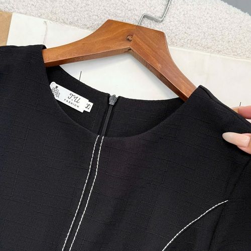 Đầm Bố Lenin Thiết Kế TuTu Store Phù Hợp Đi Làm Dành Cho Nữ - Mã D1108