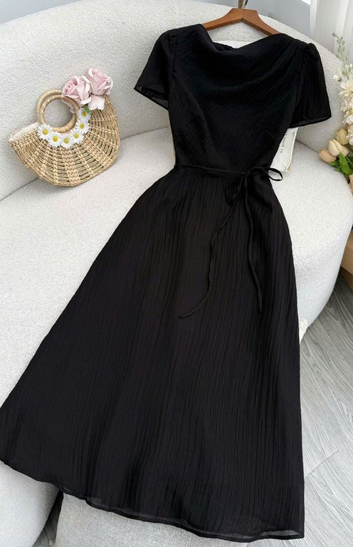 Đầm Tơ Nhăn Thiết Kế TuTu Store Phù Hợp Đi Chơi Dành Cho Nữ - Mã D1144