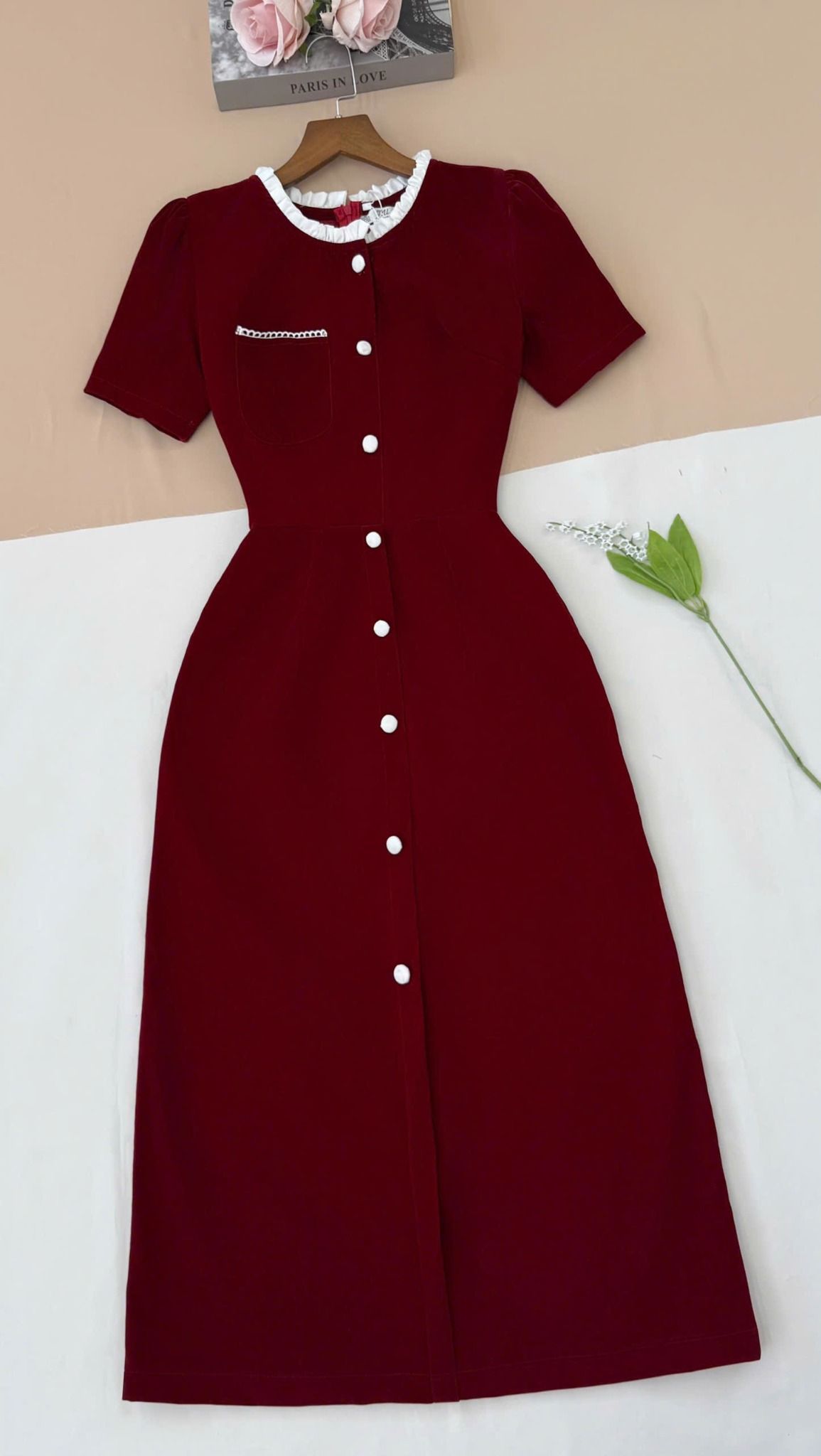 Váy Nhung 2 Da Thiết Kế TuTu Store Dành Cho Nữ - Mã D974