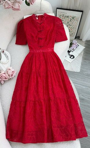 Váy Oganza Thêu Thiết Kế TuTu Store Dành Cho Nữ - Mã D1006