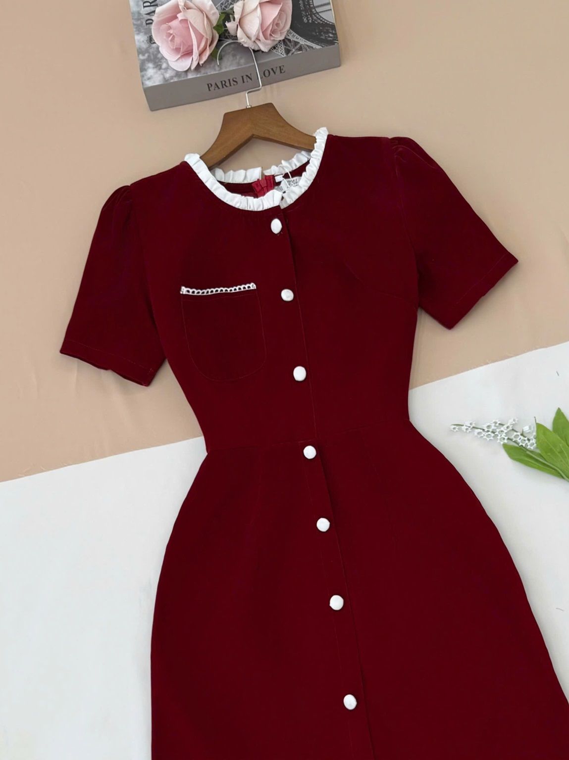 Váy Nhung 2 Da Thiết Kế TuTu Store Dành Cho Nữ - Mã D974