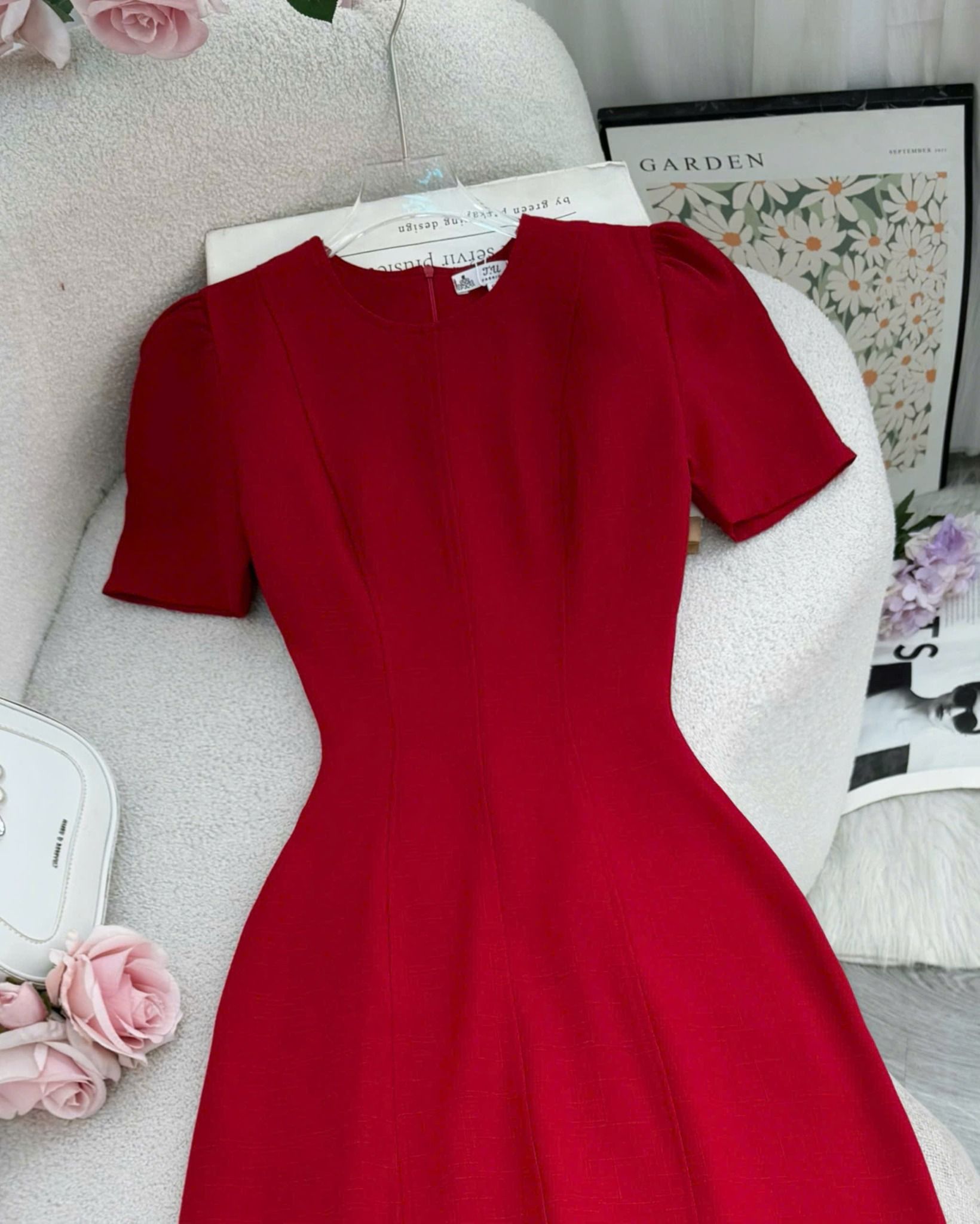 Váy Bố Linen Thiết Kế TuTu Store Dành Cho Nữ - Mã D1047