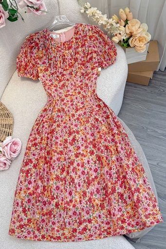 Đầm Tơ Nhật Hoa Thiết Kế TuTu Store Phù Hợp Đi Chơi Dành Cho Nữ - Mã D1111