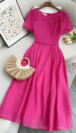 Đầm Tơ Xếp Li Thiết Kế TuTu Store Phù Hợp Đi Chơi Dành Cho Nữ - Mã D1160