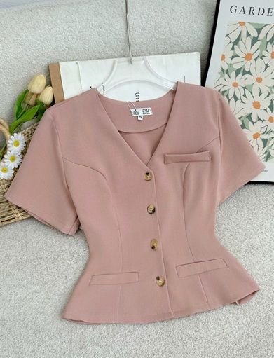 Áo Bố Xược Dáng Peplum Thiết Kế TuTu Store Phù Hợp Đi Làm Dành Cho Nữ - Mã A580