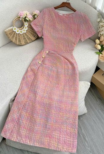 Đầm Xô Caro Thiết Kế TuTu Store Phù Hợp Đi Chơi Dành Cho Nữ - Mã D1147