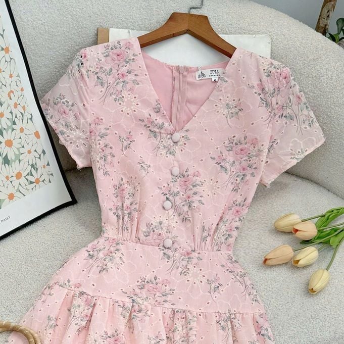 Đầm Kate Thêu Thiết Kế TuTu Store Phù Hợp Đi Chơi Dành Cho Nữ - Mã D1197