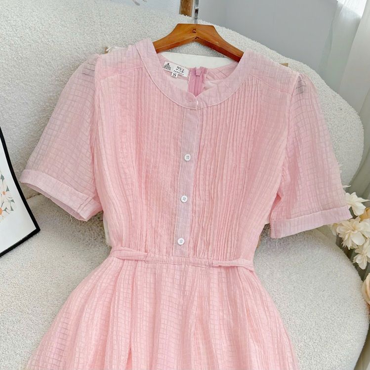 Đầm Tơ Caro Thiết Kế TuTu Store Phù Hợp Đi Chơi Dành Cho Nữ - Mã D1171