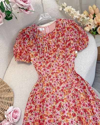 Đầm Tơ Nhật Hoa Thiết Kế TuTu Store Phù Hợp Đi Chơi Dành Cho Nữ - Mã D1111