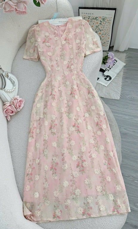 Váy Kate Thêu Cao Cấp Thiết Kế TuTu Store Dành Cho Nữ - Mã D1043