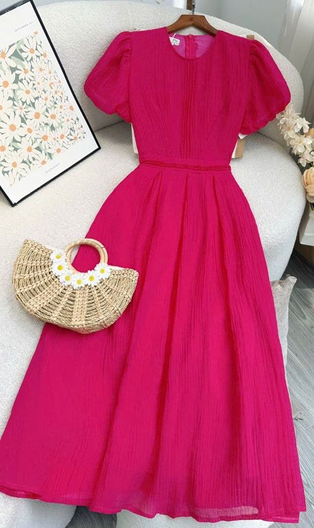 Đầm Tơ Nhăn Thiết Kế TuTu Store Phù Hợp Đi Chơi Dành Cho Nữ - Mã D1168