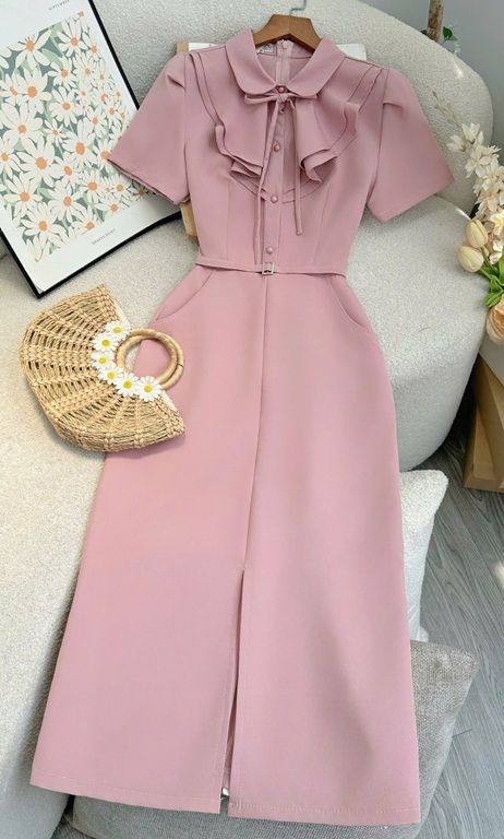 Đầm Cotton Thái Thiết Kế TuTu Store Phù Hợp Đi Làm Dành Cho Nữ - Mã D1201