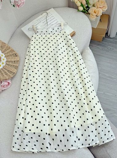 Chân Váy Đũi Phồng Chấm Bi Thiết Kế TuTu Store Phù Hợp Đi Chơi Dành Cho Nữ - Mã VS569
