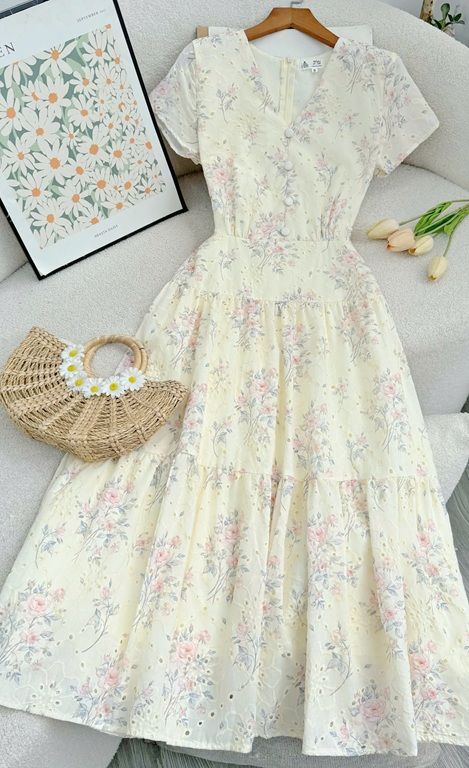 Đầm Kate Thêu Thiết Kế TuTu Store Phù Hợp Đi Chơi Dành Cho Nữ - Mã D1197