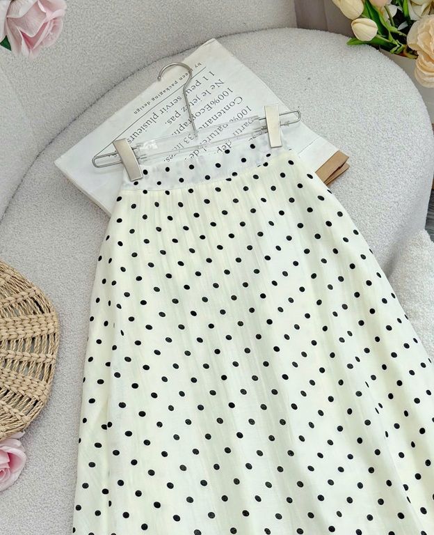 Chân Váy Đũi Phồng Chấm Bi Thiết Kế TuTu Store Phù Hợp Đi Chơi Dành Cho Nữ - Mã VS569