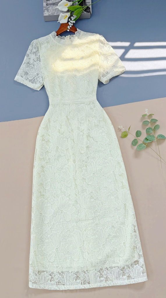 Váy Ren Cotton Thiết Kế TuTu Store Dành Cho Nữ - Mã D998