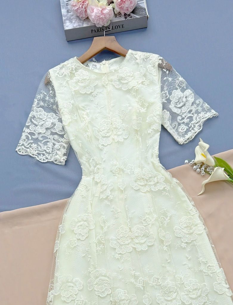 Đầm Ren Cotton Thiết Kế TuTu Store Phù Hợp Đi Chơi Dành Cho Nữ - Mã D1152
