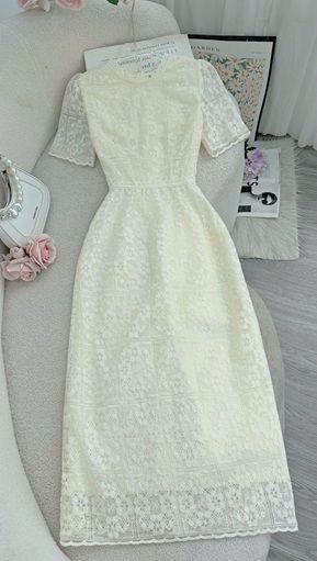 Váy Ren Cotton Cao Cấp Thiết Kế TuTu Store Dành Cho Nữ - Mã D1052