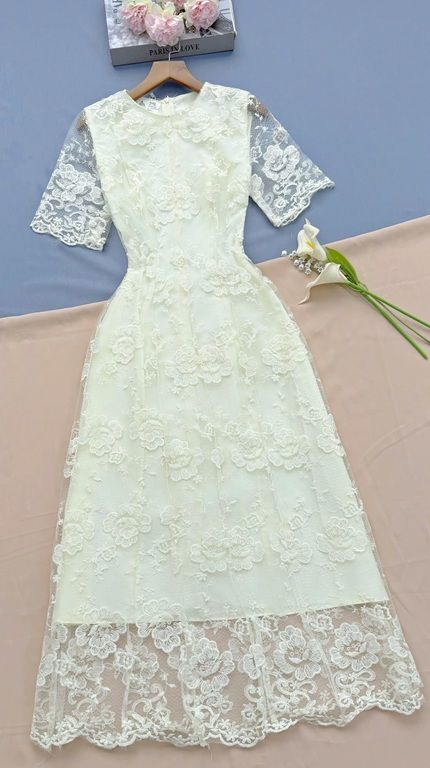 Đầm Ren Cotton Thiết Kế TuTu Store Phù Hợp Đi Chơi Dành Cho Nữ - Mã D1152