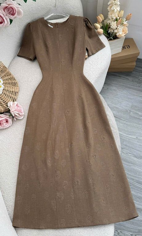 Đầm Bố Dập Hoa Thiết Kế TuTu Store Phù Hợp Đi Làm Dành Cho Nữ - Mã D1110