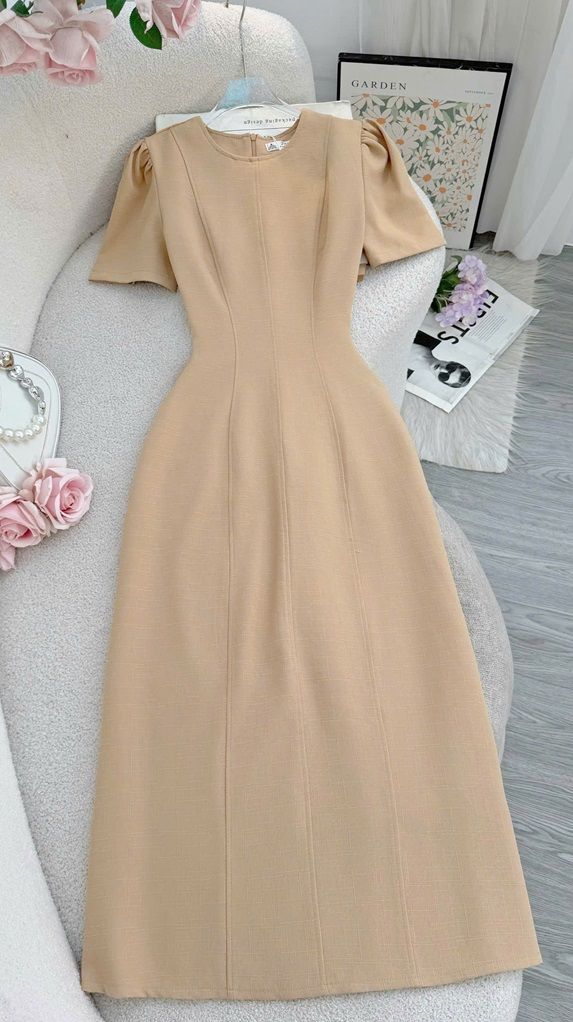Váy Bố Linen Thiết Kế TuTu Store Dành Cho Nữ - Mã D1047