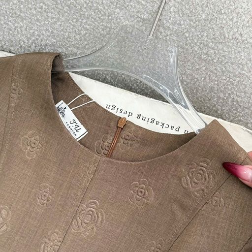 Đầm Bố Dập Hoa Thiết Kế TuTu Store Phù Hợp Đi Làm Dành Cho Nữ - Mã D1110