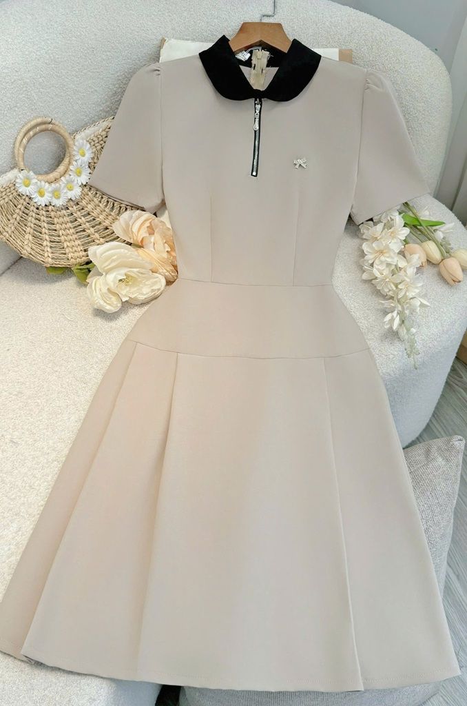 Đầm Cotton Hàn Thiết Kế TuTu Store Phù Hợp Đi Làm Dành Cho Nữ - Mã D1190