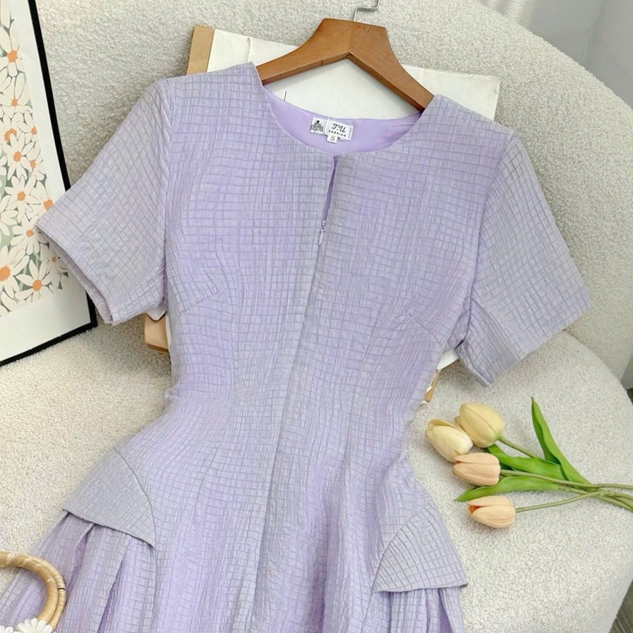 Đầm Tơ Caro Thiết Kế TuTu Store Phù Hợp Đi Chơi Dành Cho Nữ - Mã D1166