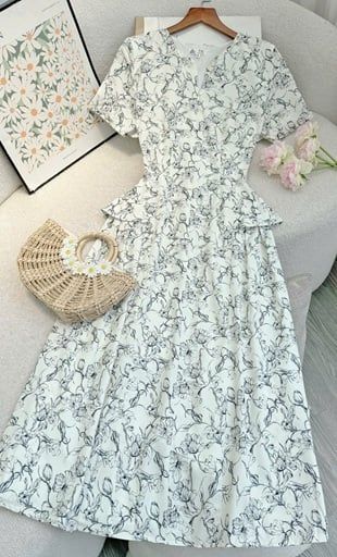 Đầm Lụa Nhật Thiết Kế TuTu Store Phù Hợp Đi Chơi Dành Cho Nữ - Mã D1174
