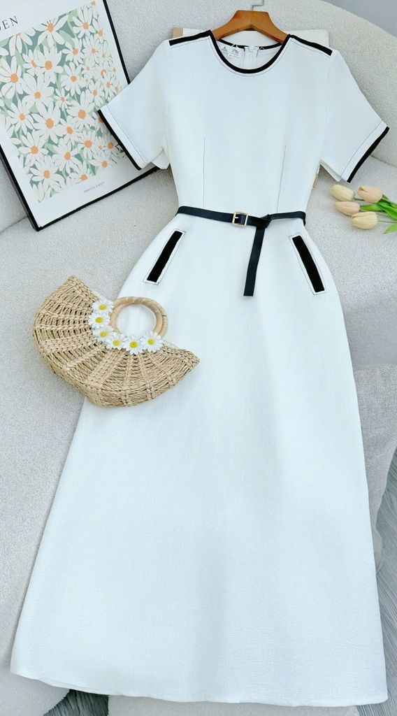 Đầm Linen Xước Thiết Kế TuTu Store Phù Hợp Đi Làm Dành Cho Nữ - Mã D1192