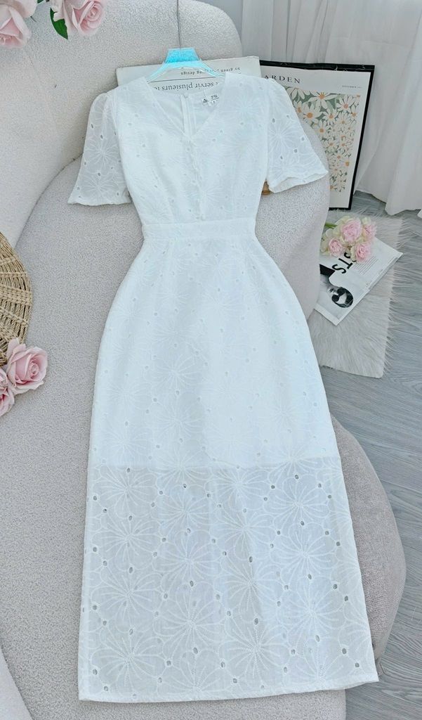 Váy Kate Thêu Thiết Kế TuTu Store Dành Cho Nữ - Mã D1038