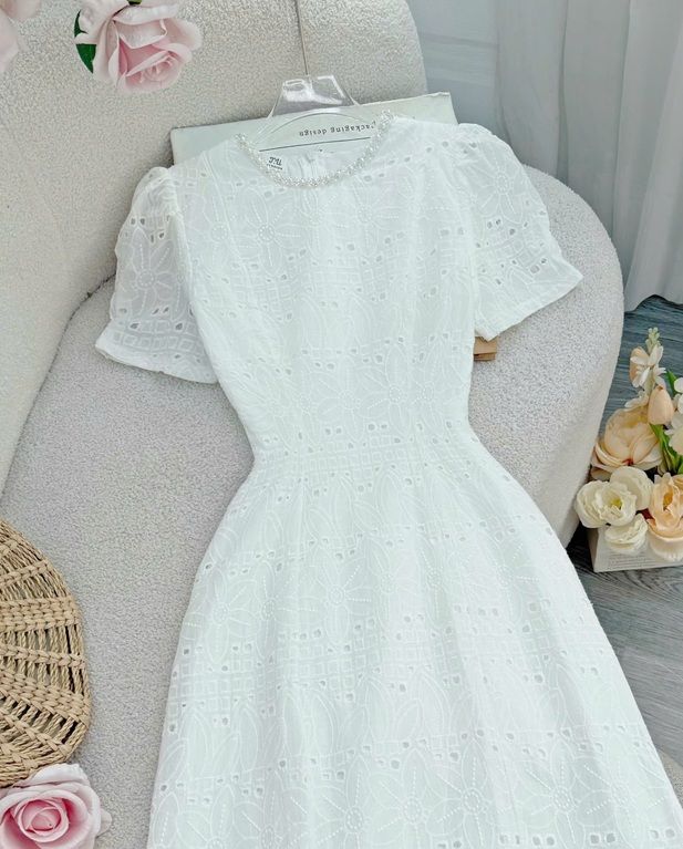 Váy Kate Thêu Tiểu Thư Phù Hợp Đi Làm Thiết Kế TuTu Store Dành Cho Nữ -Mã D1078