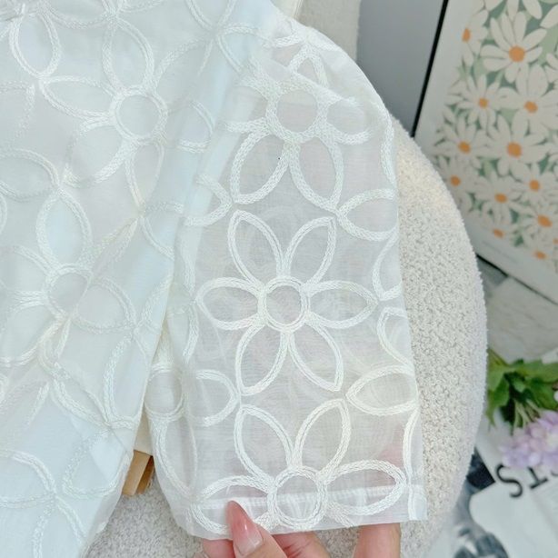 Váy Oganza Thêu Thiết Kế TuTu Store Dành Cho Nữ - Mã D1006