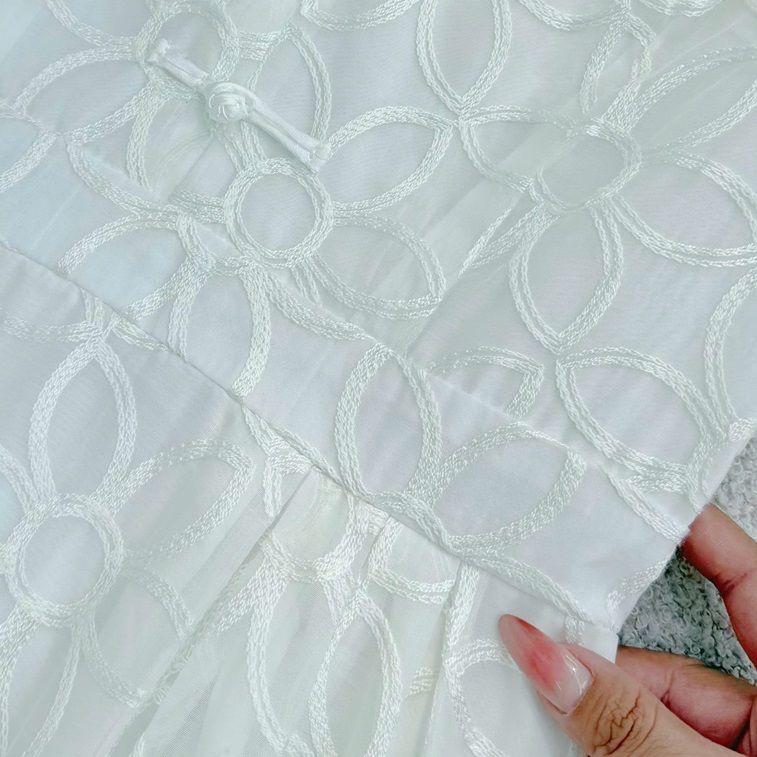 Váy Oganza Thêu Thiết Kế TuTu Store Dành Cho Nữ - Mã D1006