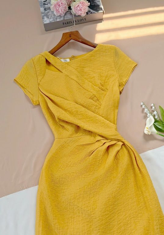 Váy Nhấn Eo Tơ Xếp Li Phù Hợp Đi Tiệc Thiết Kế TuTu Store Dành Cho Nữ -Mã D1070