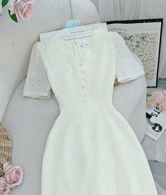 Váy Kate Thêu Thiết Kế TuTu Store Dành Cho Nữ - Mã D1038