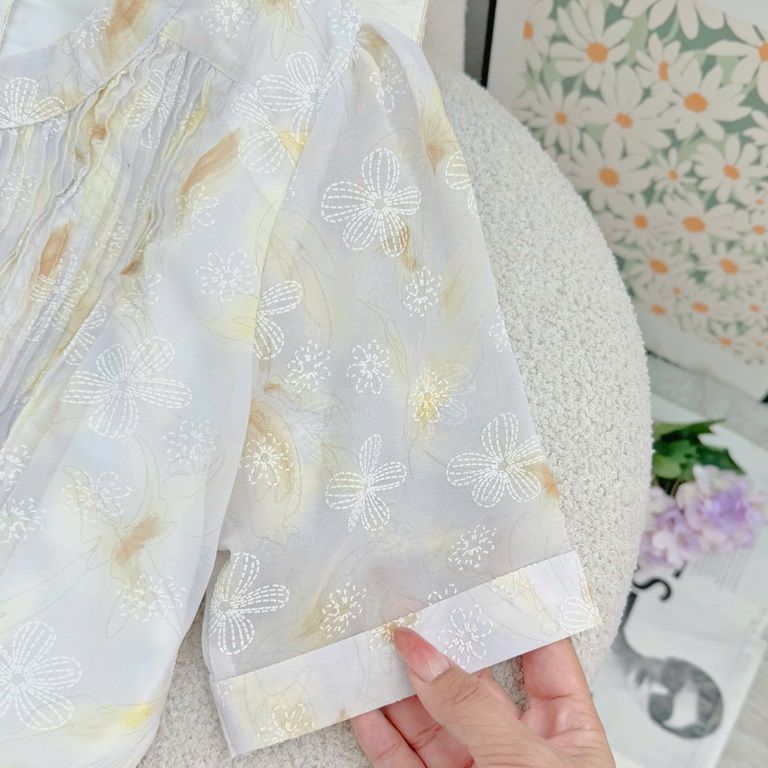 Váy Voan Tơ Thêu Thiết Kế TuTu Store Dành Cho Nữ - Mã D968