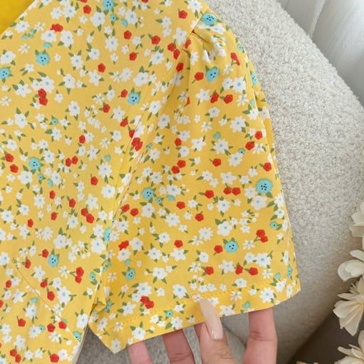 Đầm Lụa Nhật Hoa Nhí Thiết Kế TuTu Store Phù Hợp Đi Chơi Dành Cho Nữ - Mã D1115