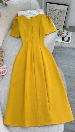 Váy Linen Gân Thiết Kế TuTu Store Dành Cho Nữ - Mã D1007